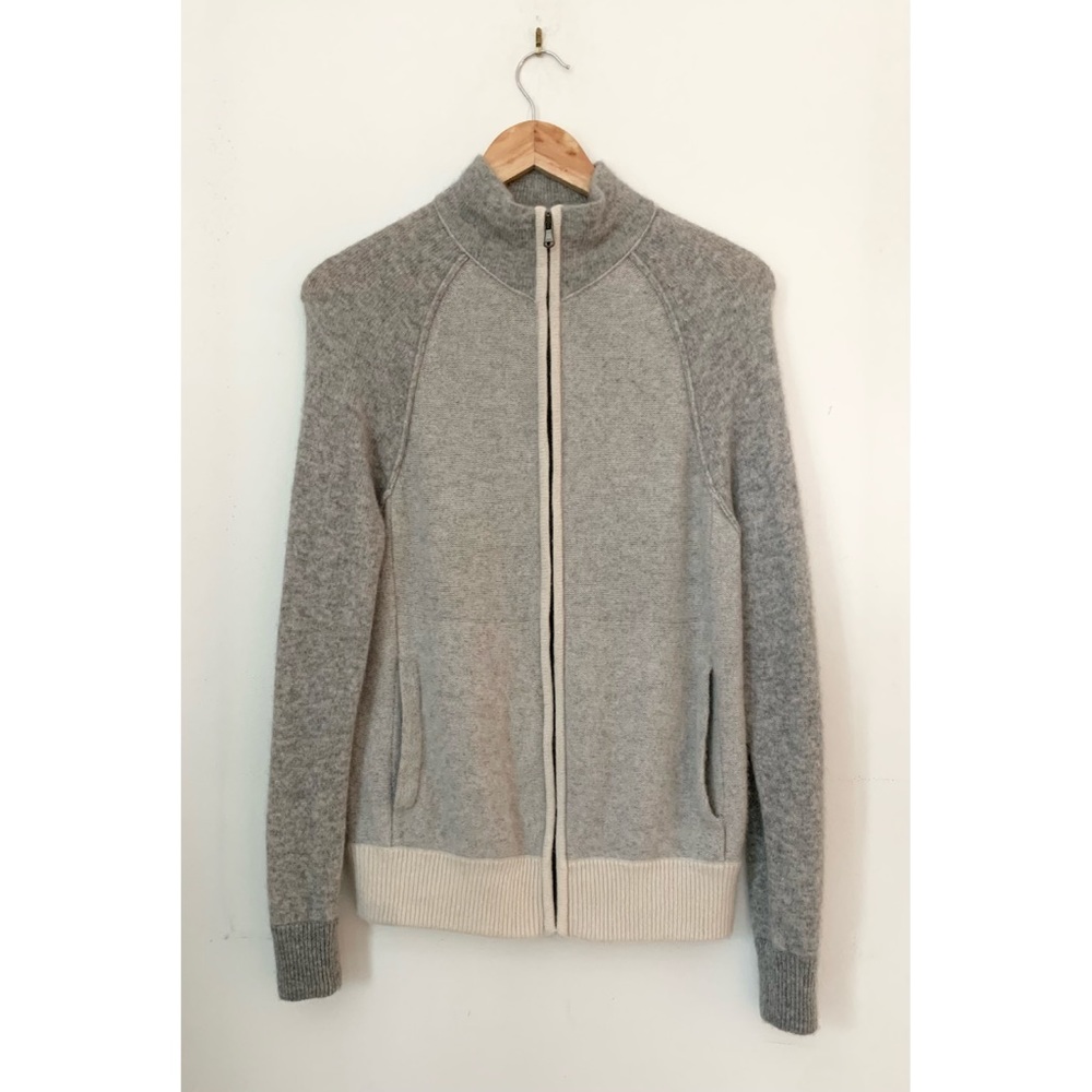 James Perse Zip Front Cashmere Sweater